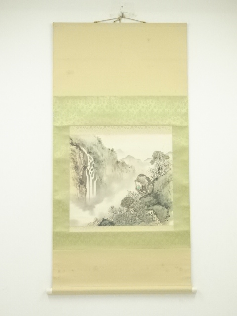 道具 ] - 道具 小森青雨筆 「山荘自楽」肉筆絹本掛軸（共箱） | ネット